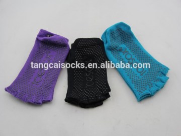 YS-64 Color Custom 2015 Hot Sale FiveToe Anti-slip Invisible Yoga Socks/Cotton Five Toe Yoga Socks Custom LOGO Wholesale