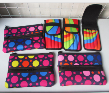 CHEAP NEOPRENE WATERPROOF PEN CASE PENCIL BAG PERSONALIZ KIDS COIN CASE/BAG SET