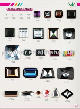 Wholesale Colourful Glass Mirror Stone