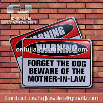 warning attention metal sign , wall decor sign
