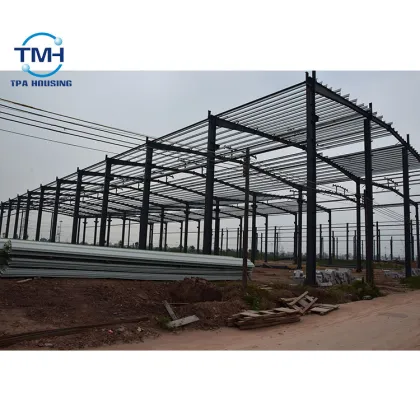 Prefabricated low price structural steel building warehouse light steel structures