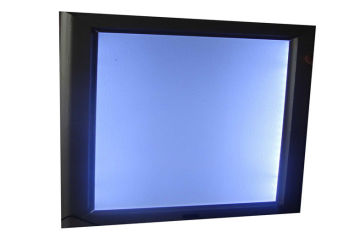 Black / Blue Frameless Advertising Led Magic Mirror Light Box With Motion Sensor