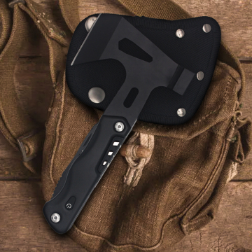 أسود نايلون المحمول Multitool Camping Hatchet Ax Kit