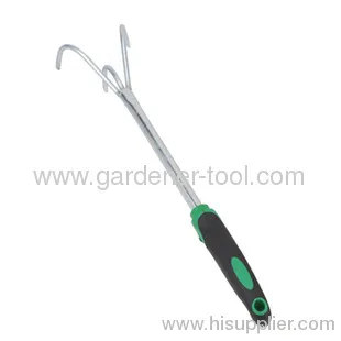 Garden Hand Fork With Double Color Plastic Handle 