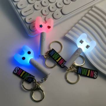 Kpop NewJeans BP Blink Pink Hammer Keychain - 10 Colors Mini Light Stick Keyring