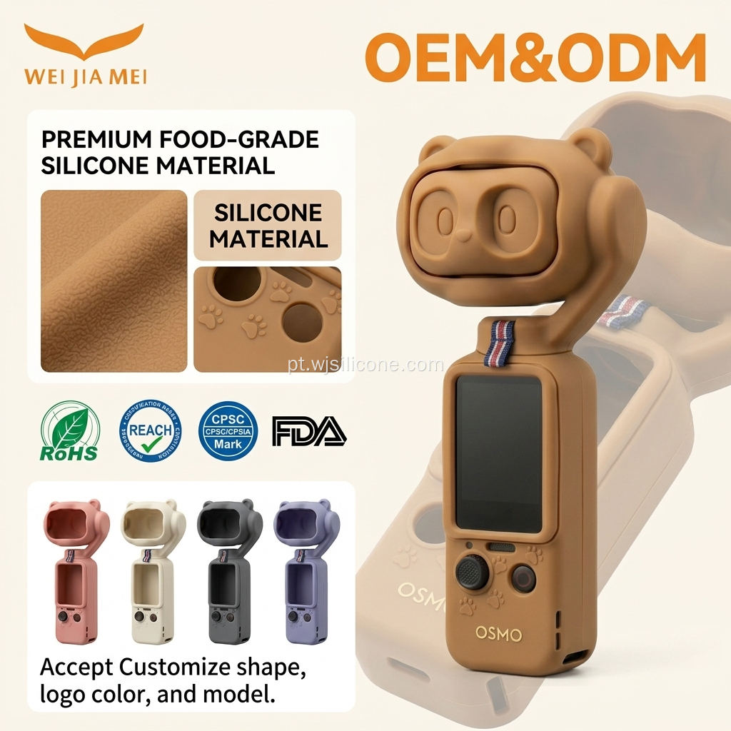 Capa de silicone para câmera gimbal para Osmo Pocket 4P