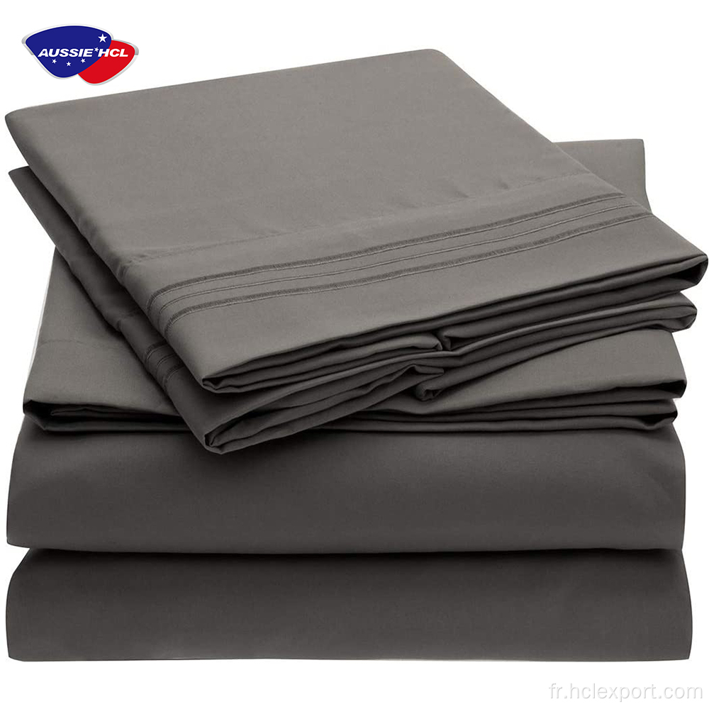 taies d&#39;oreiller 4pcs en microfibre à domicile