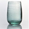 Green Bubbled Recycled Glass Stemless Wine Glass Tumbler