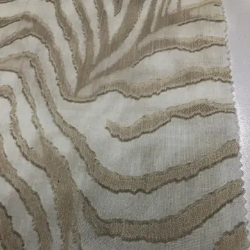 White And Golden Pattern Tc Woven Fabric
