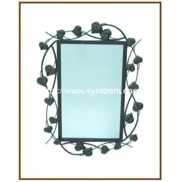 Antique metal wall mirror frame