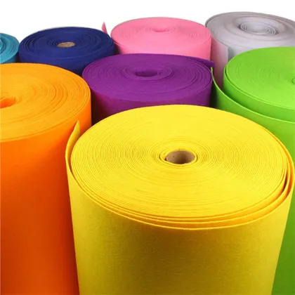 100% polyester felt fabric colourful polyester felt