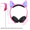 Fashionable Colorful Cat Ear Headphones with Blinking Lights