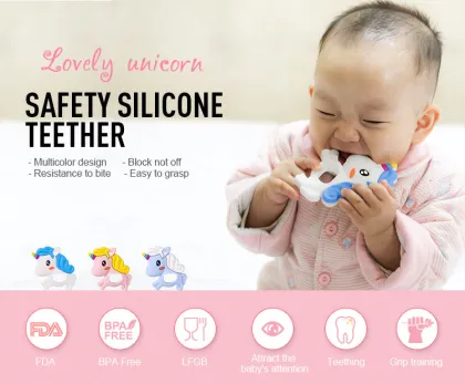 Unicorn Baby Silicone Teether