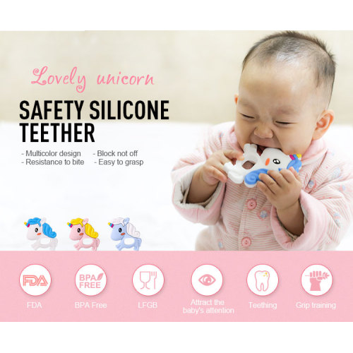 Unicorn Baby Silicone Teether