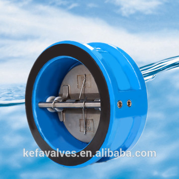 dual plate check valve with rubber on each side