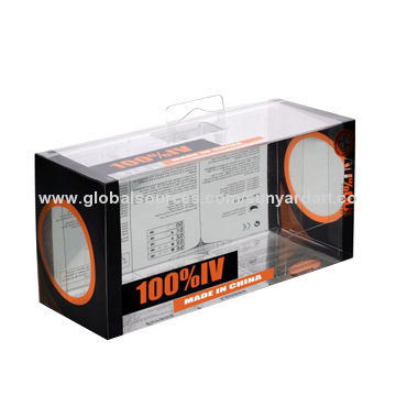Clear PET folding box, with soft crease, in offset printing