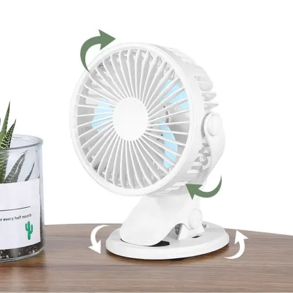 Portable USB Small Fan - Black and Yellow, Small Circulation Charging Fan