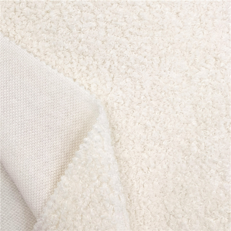 Hot Sale Polyester White Mohair Knitted Coat Fabrics