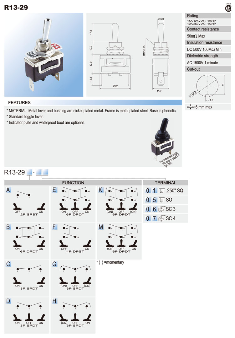 Electrical Toggle Switches