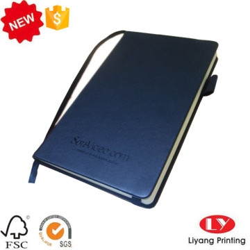 Hot PU office notebook printing with ribbon