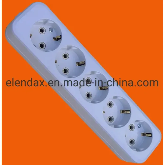 Soket Ekstensi Daya 6 Arah Eropa E8006E