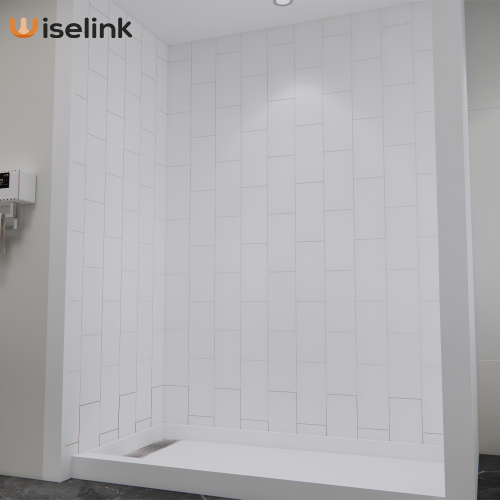 10 × 20 '' Вертикальная современная культивированная мраморная стена душа
