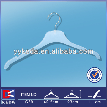 white ps coat hanger with metal hook high quality