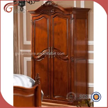 China antique solid wood bedroom wardrobe A76