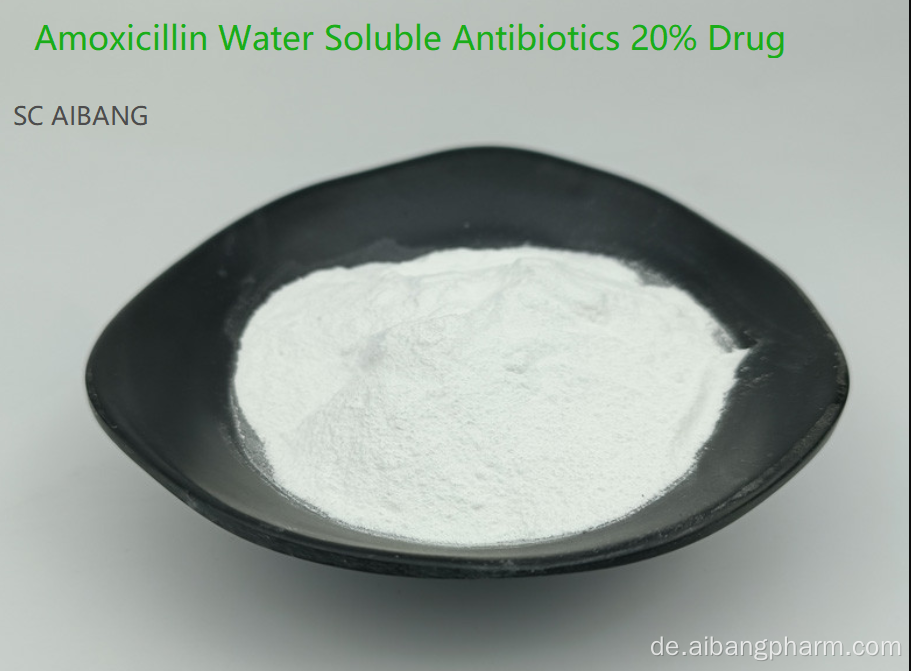 Amoxicillin Wasserlösliches Pulver 20% Medikament gegen Rinder
