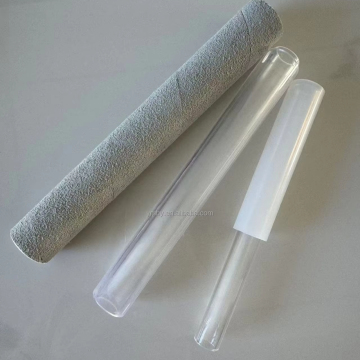 Crystal Singing Bowl Accessory: Hollow Quartz Rubber Mallet & Suede Stick