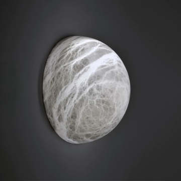 Modern Alabaster Hemisphere Wall Sconce for Indoor Home Decor