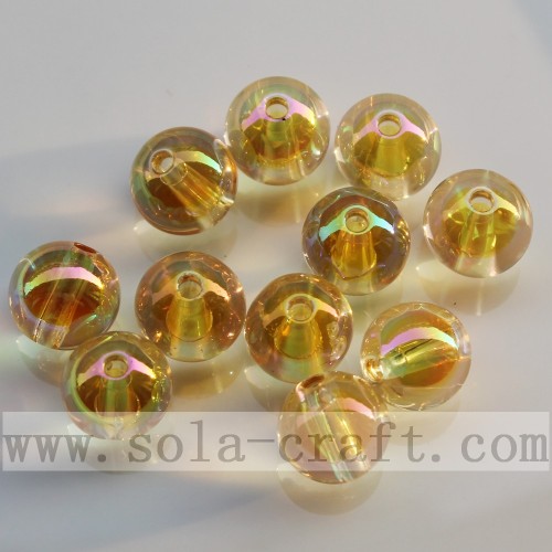 Korean Style Rainbow Color Round AB Bead in Beads