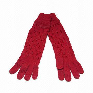 Knitted Gloves, Suitable for Women, Made of 100% Acrylic