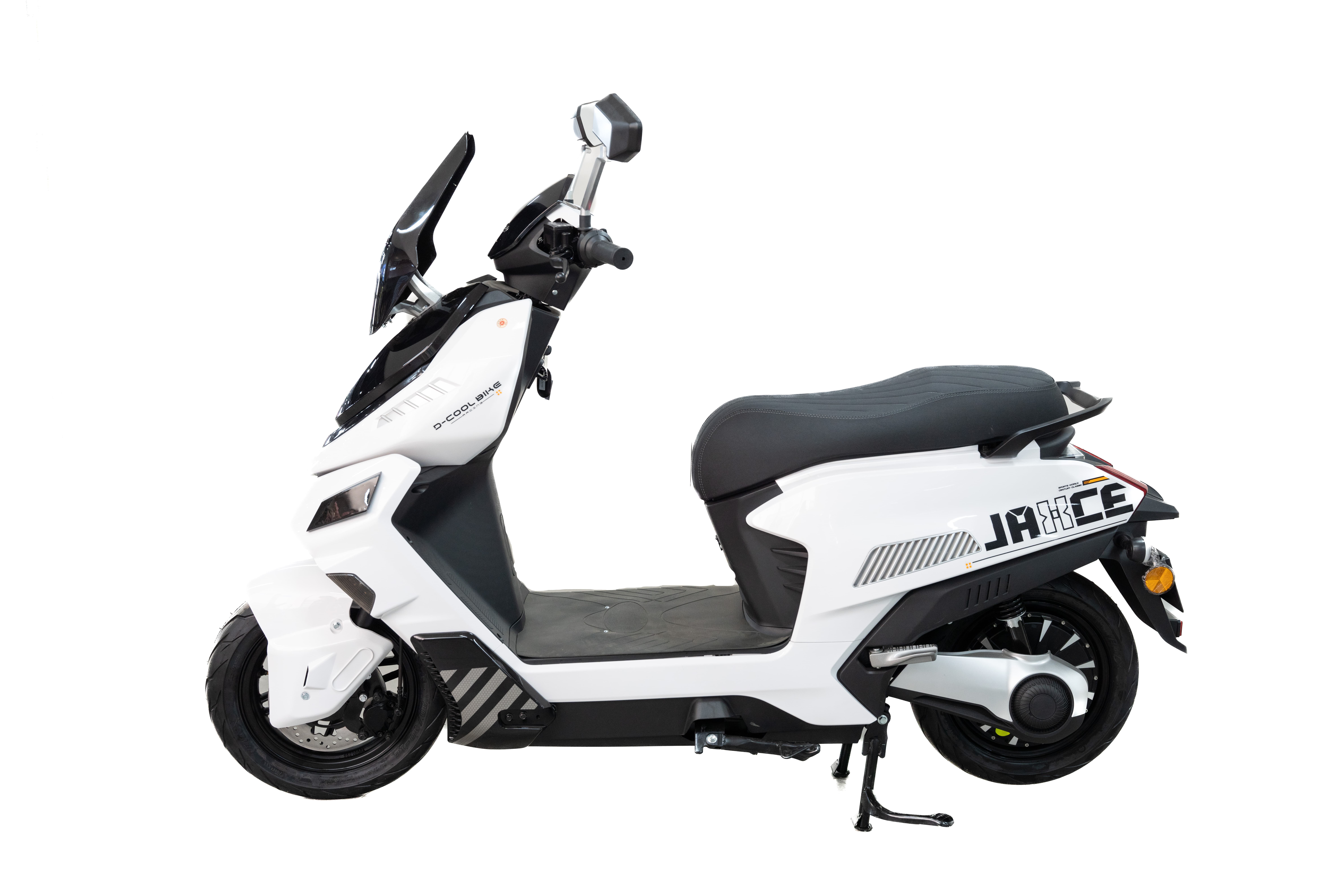 Dynamic White Electric Scooter with Stylish Graphics