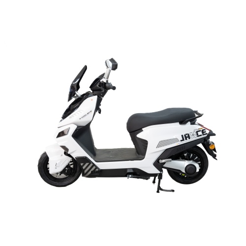 Dynamic White Electric Scooter with Stylish Graphics