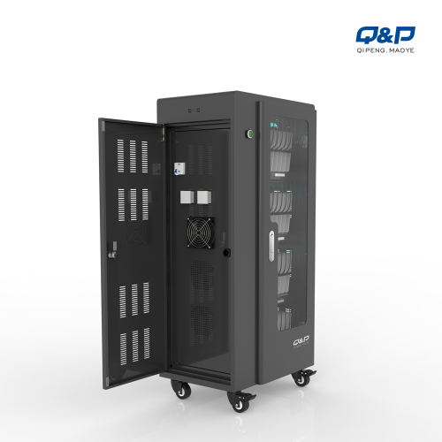 Smart timer control Tablet charging carts with handles