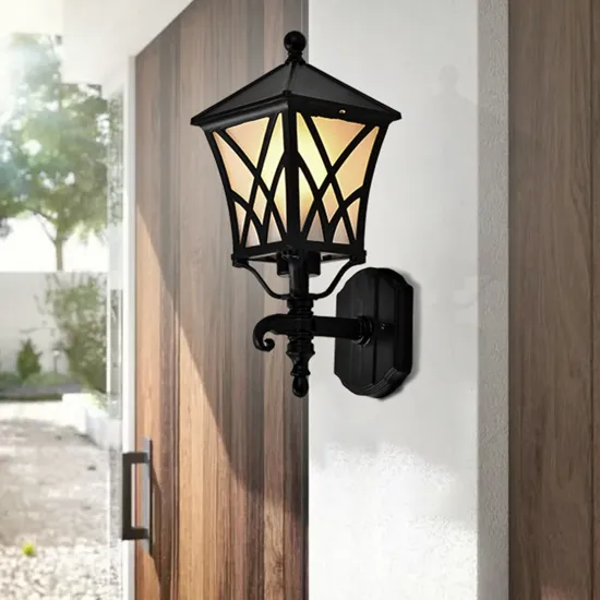 Rustic Bronze Outdoor Lantern Wall Light for Garage Door and Patio