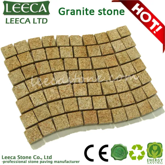 Wave pattern granite paving stone