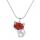 Rouge Jasper Luck Fox Collier pour femmes hommes guérison énergie cristal amulet animal pendant bijoux de pierres précieuses