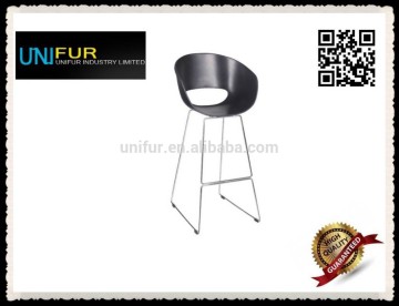 Replica mdeorn classic design cheap outdoor bar chair with chromed steel base
