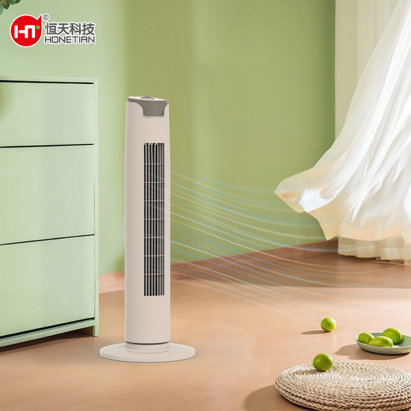 HONETIAN large size 3 speeds auto oscillation knob control hot sellers 45W custom colors indoor plastics tower fan