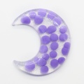 Colore misto Mini Moon Resin Cabochon 100pcs Flatback Artigianato fatto a mano Decorazione perline Collana con distanziatore Negozio di gioielli