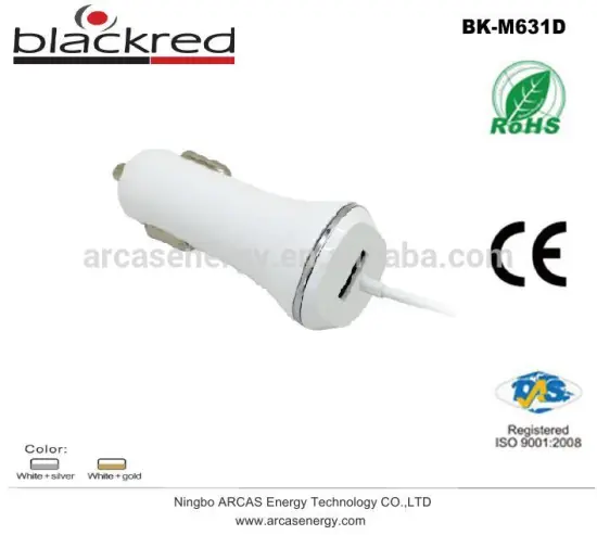 5V 3.1A USB Car Charger , signal usb car charger for iphone/ for Samsung