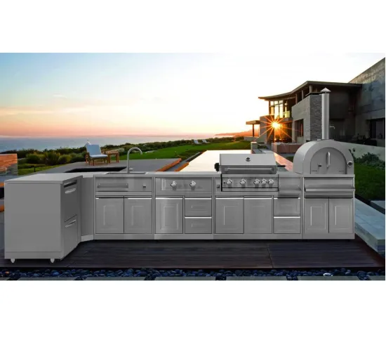 Manufacturer Wholesales Stainless Steel BBQ Grill Outdoor Kitchen Island