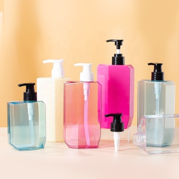 Custom Color PETG Square Bottle with Pump - 366ml and 564ml for Cosmetic Packaging