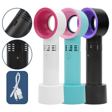 Rechargeable Handheld Bladeless Fan: Silent Air Cooler
