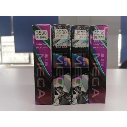 Disposable Vape 3500 Puffs Air Glow Mega E-Cigarette