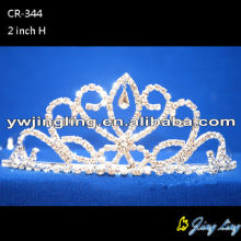 Las mujeres joyas boda Rhinestone coronas tiaras