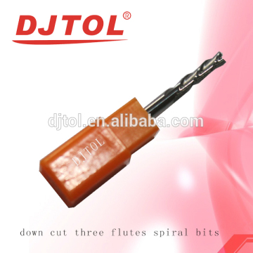 Down cut three flutes spiral bits (A series) MDF cutting bits