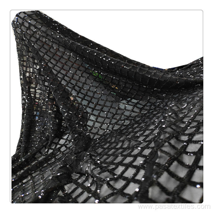 net embroidery fabric embroidered tulle black poly span embroidery cloth